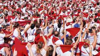 Millions of people gathering at the Fêtes de Bayonne in French Basque country