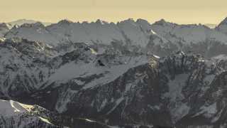 The Sky Alps flight to Bolzano dwarfed by The Dolomites